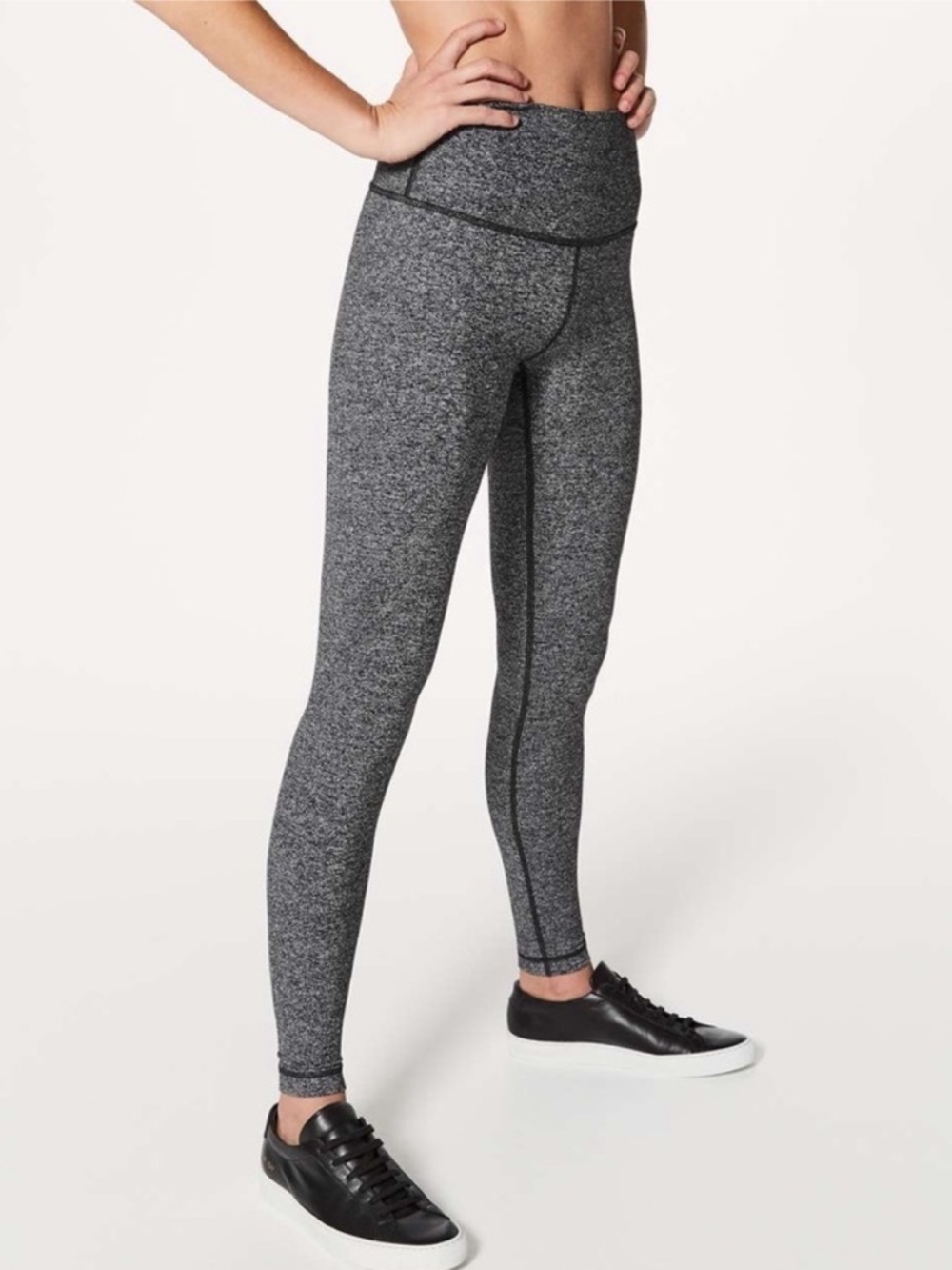 Lululemon Wunder Under Hi-Rise Tight *28" Heathered Black Leggings Size 10